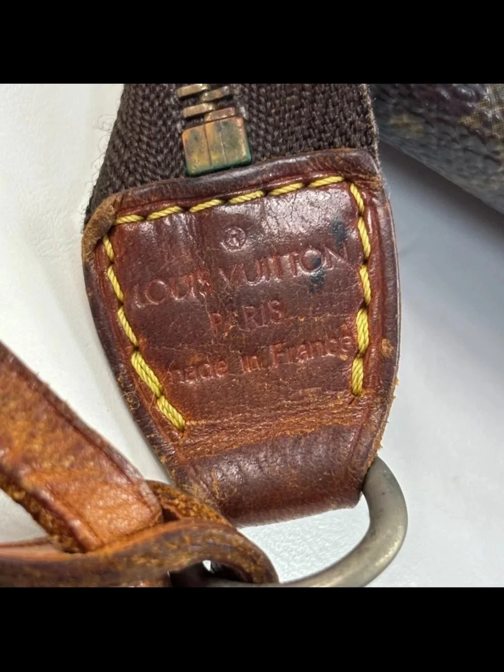 Louis Vuitton Monogram Canvas Shoulder Bag in Brown with Gold Hardware